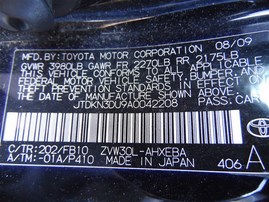 2010 Toyota Prius Black 1.8L AT #Z23445